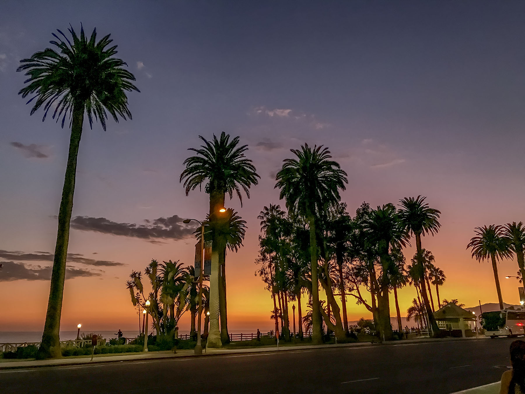 Night in Santa Monica, by the beach